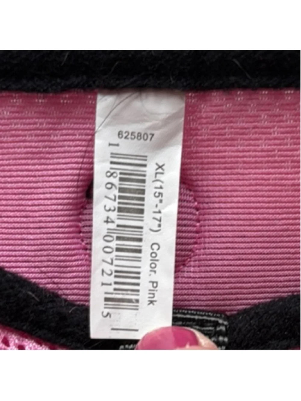 Pink Dog Harness with Black Trim Size XL